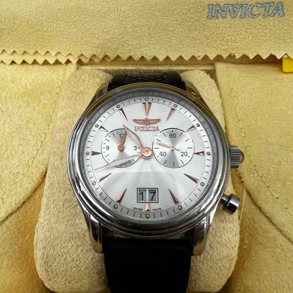 Invicta men’s watch on black strap
